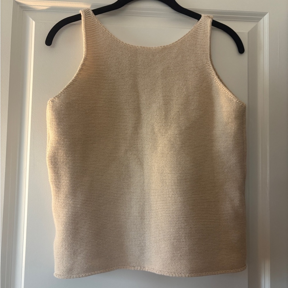 Cream Knit Tank Top